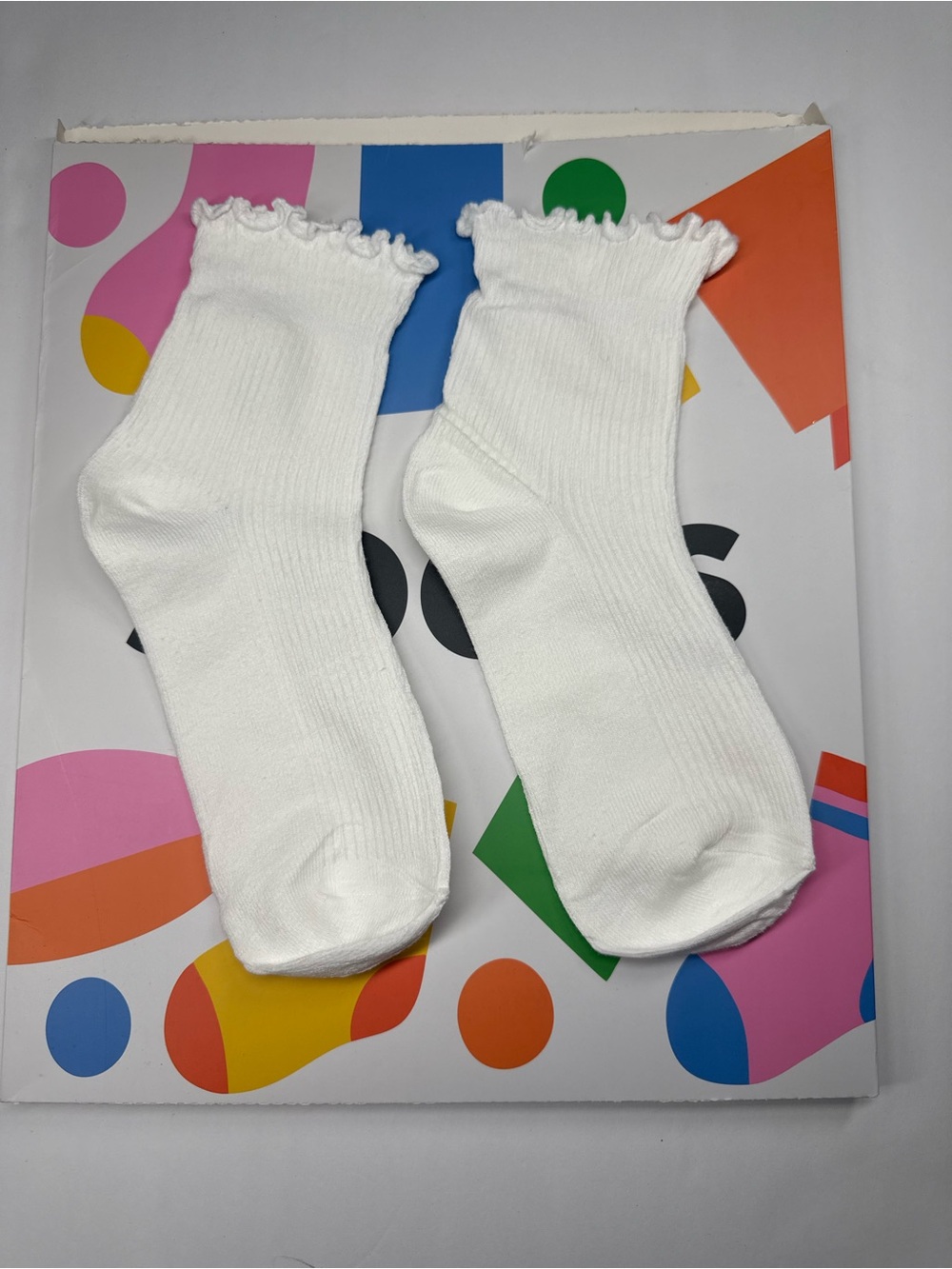 New in Box- White Frilled Ankle Socks